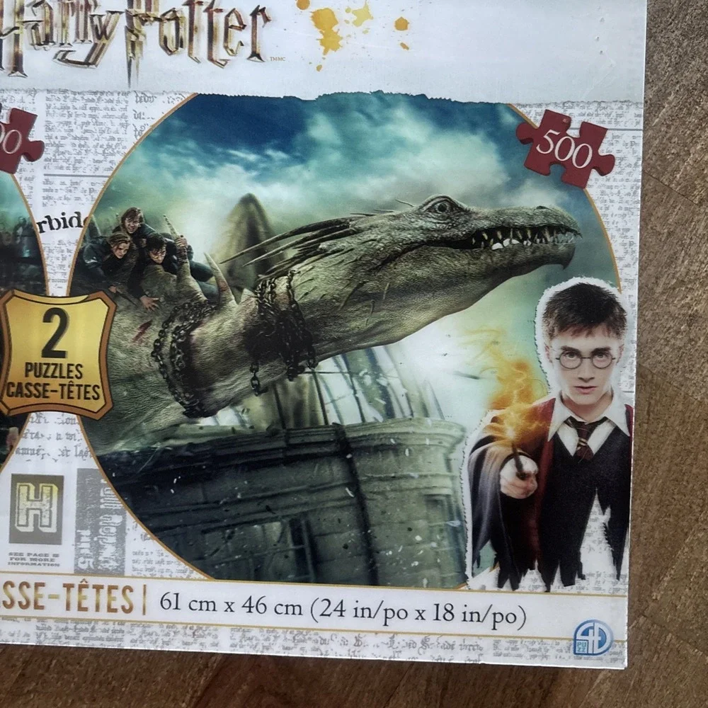 Harry Potter Wizarding World Prime 3D Lenticular Puzzles - 2 puzzles- 500pc ea